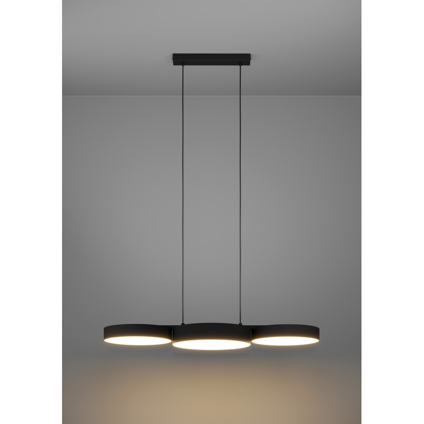 Eglo - LED RGBW Stmívatelný lustr na lanku 3xLED/7,5W/230V 2700-6500K černá
