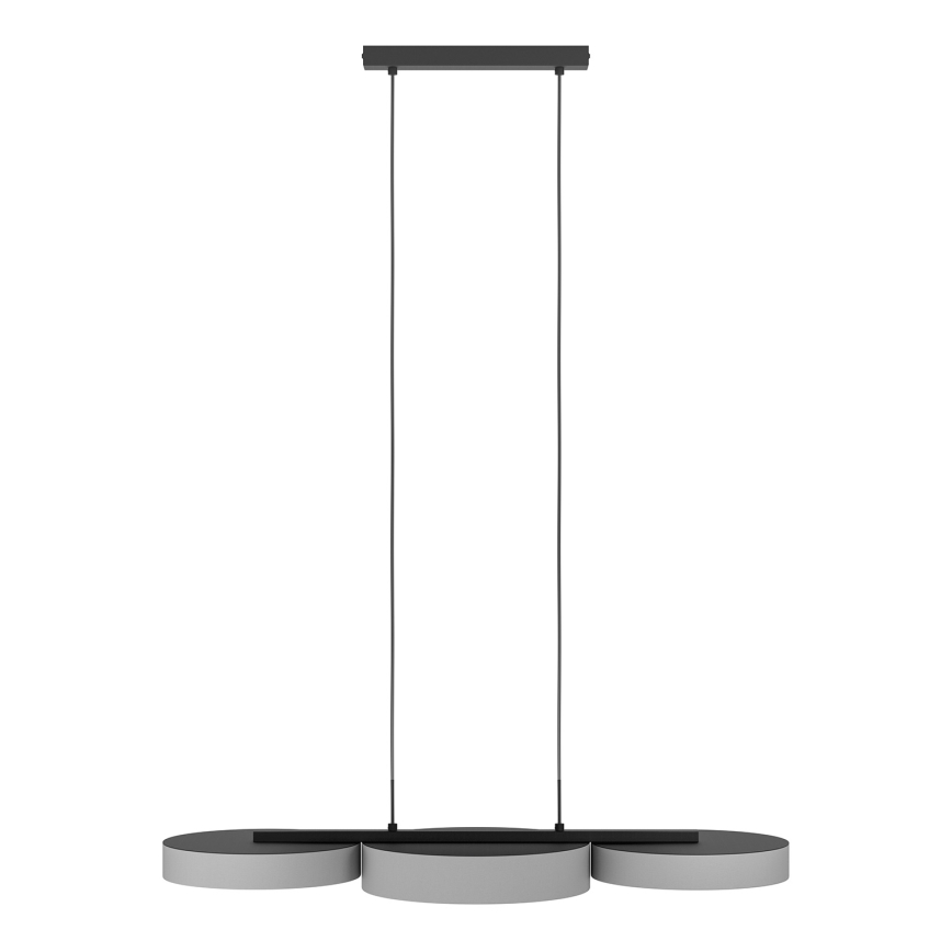 Eglo - LED RGBW Stmívatelný lustr na lanku 3xLED/7,5W/230V 2700-6500K šedá