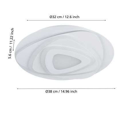 Eglo - LED Stropní svítidlo LED/21W/230V pr. 38 cm