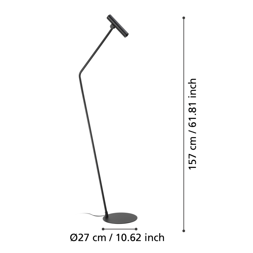 Eglo - LED Stojací lampa LED/5W/230V 3000K černá