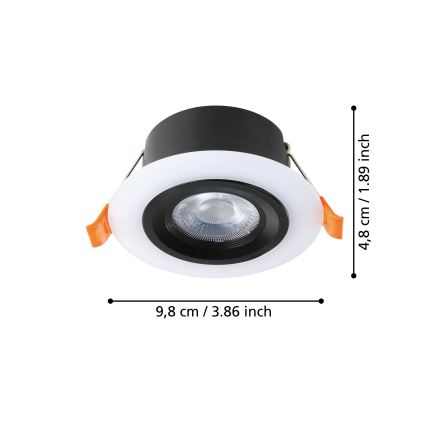 Eglo - LED Podhledové svítidlo LED/4,8W/230V černá