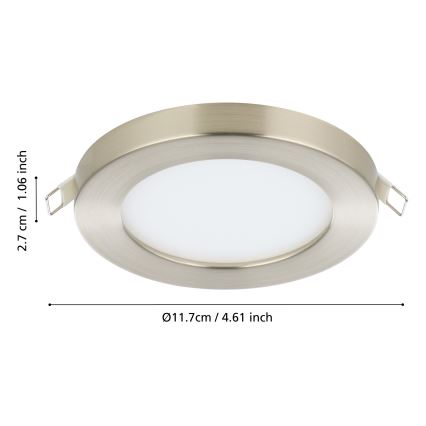 Eglo - LED Podhledové svítidlo LED/5,5W/230V 4000K chrom