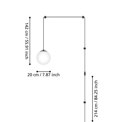 Eglo - Lustr na lanku 1xE27/40W/230V