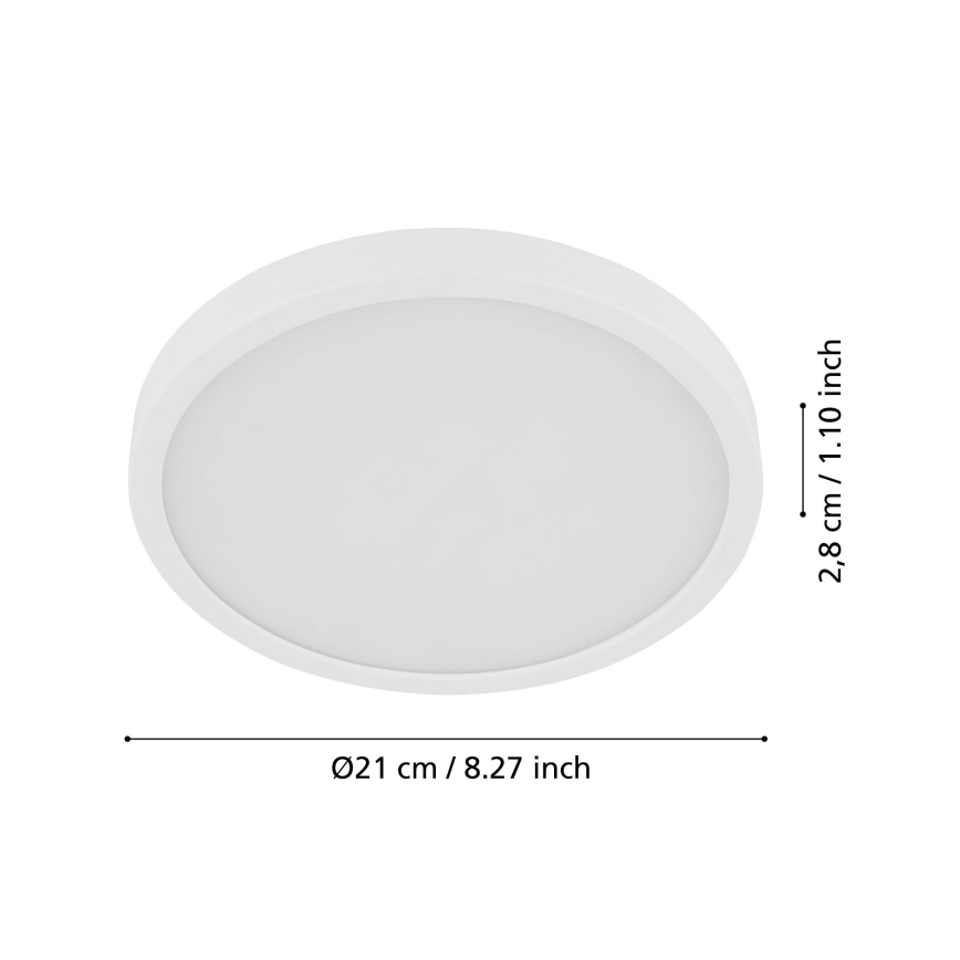 Eglo - LED Stropní svítidlo se senzorem FUEVA LED/17W/230V 3000K ø  21cm