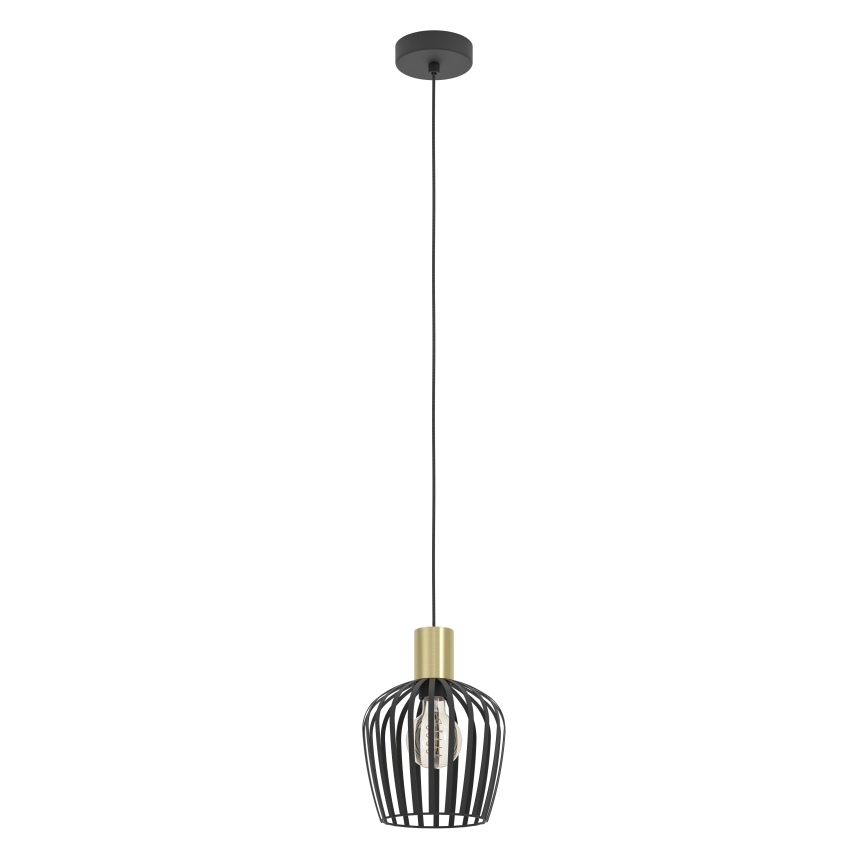 Eglo - Lustr na lanku 1xE27/40W/230V černá/zlatá