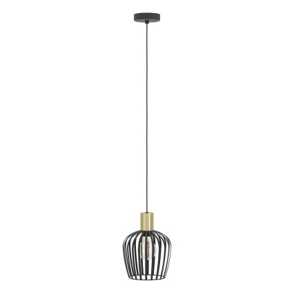 Eglo - Lustr na lanku 1xE27/40W/230V černá/zlatá