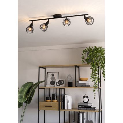 Eglo - Bodové svítidlo 4xE14/40W/230V černá