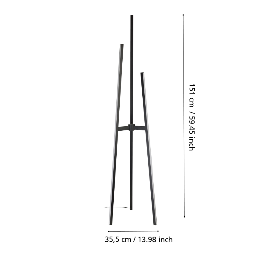 Eglo - LED Stojací lampa LED/30W/230V černá