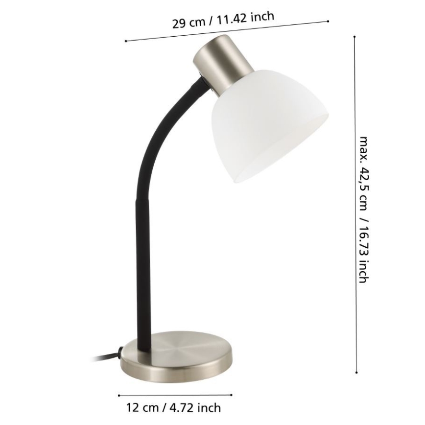 Eglo - Stolní lampa 1xE14/25W/230V matný chrom