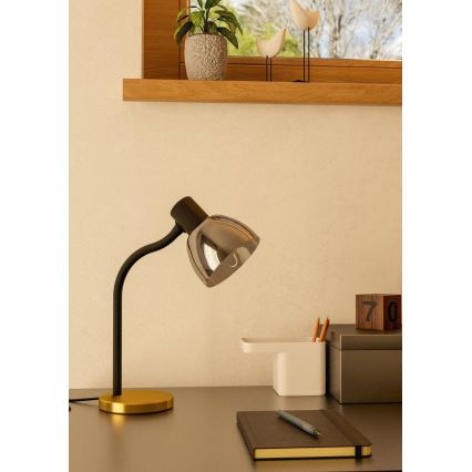 Eglo - Stolní lampa 1xE14/25W/230V zlatá/černá