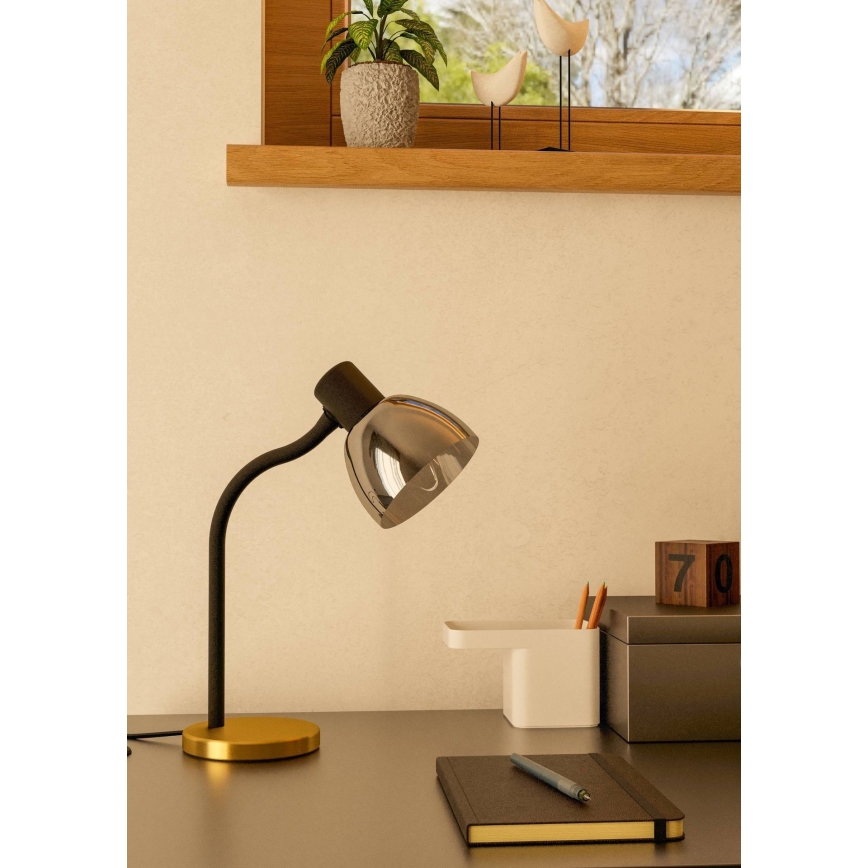 Eglo - Stolní lampa 1xE14/25W/230V zlatá/černá