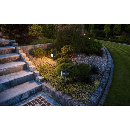 Eglo - LED RGBW Stmívatelná solární lampa LED/3W/4,5V IP44 černá + dálkové ovládání