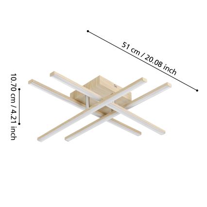 Eglo - LED Stropní svítidlo LED/20,5W/230V zlatá
