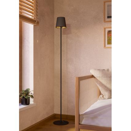 Eglo - Stojací lampa 1xE14/7,5W/230V černá/hnědá