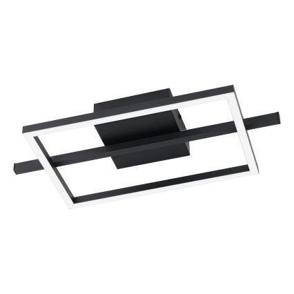 Eglo - LED RGBW Stmívatelné stropní svítidlo LED/17W/230V 2700-6500K černá + dálkové ovládání