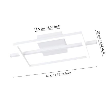 Eglo - LED RGBW Stmívatelné stropní svítidlo LED/17W/230V 2700-6500K bílá + dálkové ovládání