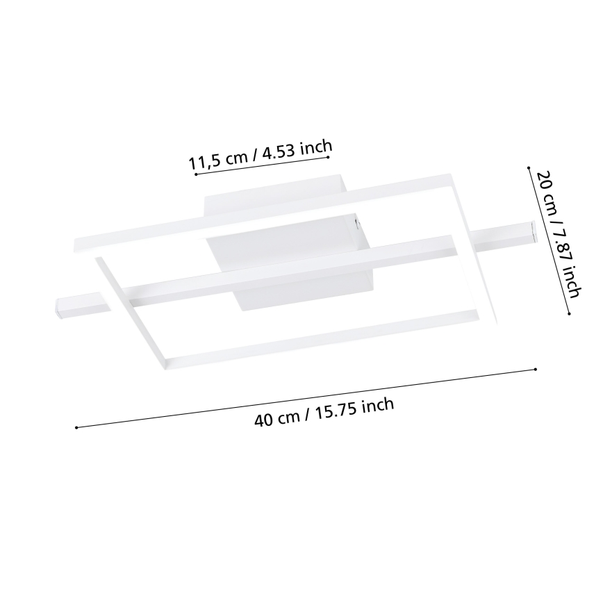 Eglo - LED RGBW Stmívatelné stropní svítidlo LED/17W/230V 2700-6500K bílá + dálkové ovládání
