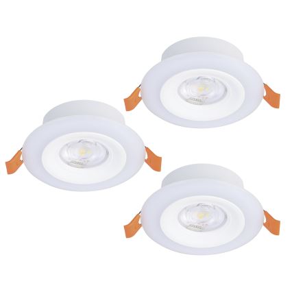 Eglo - SADA 3xLED RGBW Stmívatelné koupelnové podhledové svítidlo 3xLED/3,8W/230V 2700-6500K IP44 + dálkové ovládání