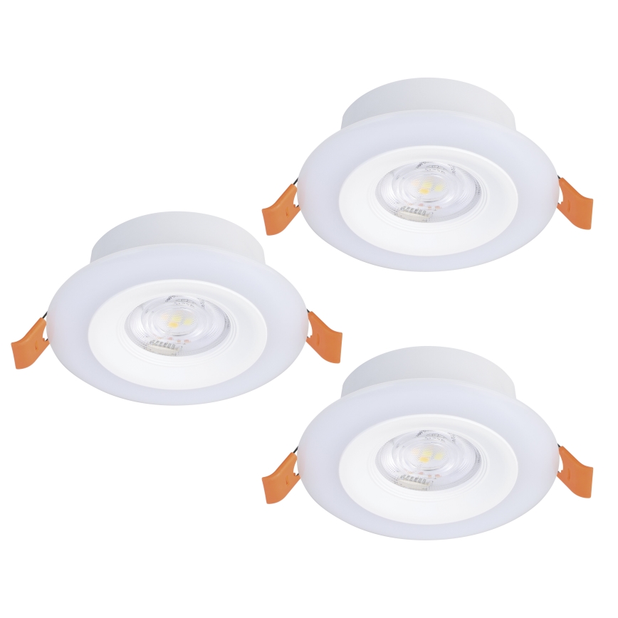 Eglo - SADA 3xLED RGBW Stmívatelné koupelnové podhledové svítidlo 3xLED/3,8W/230V 2700-6500K IP44 + dálkové ovládání