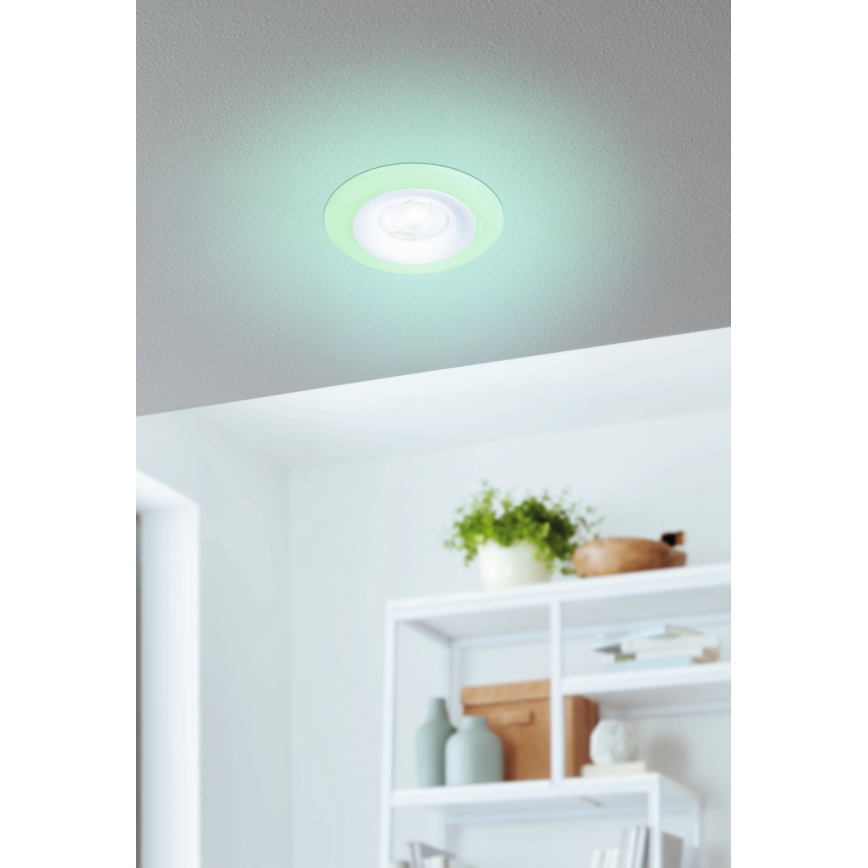Eglo - SADA 3xLED RGBW Stmívatelné koupelnové podhledové svítidlo 3xLED/3,8W/230V 2700-6500K IP44 + dálkové ovládání