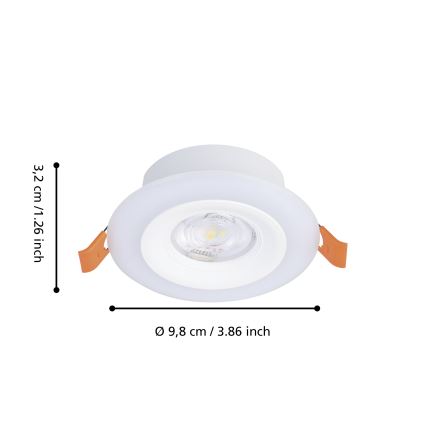 Eglo - SADA 3xLED RGBW Stmívatelné koupelnové podhledové svítidlo 3xLED/3,8W/230V 2700-6500K IP44 + dálkové ovládání