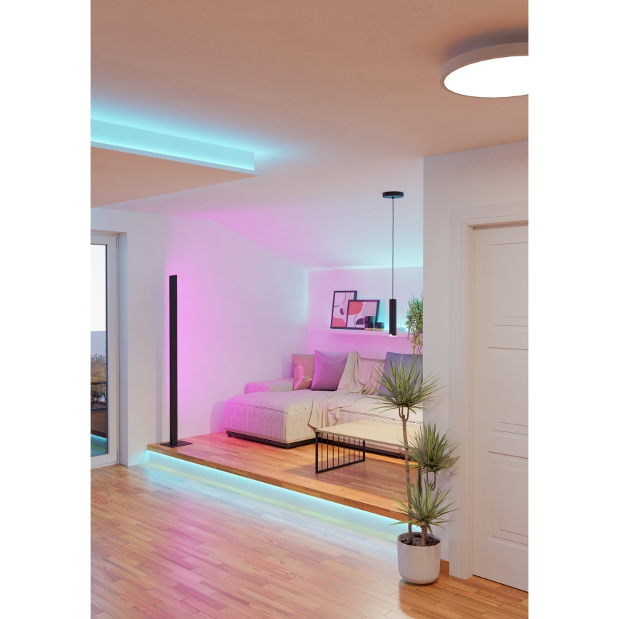 Eglo - LED RGBW Stmívatelný lustr na lanku LED/3,7W/230V 2700-6500K černá