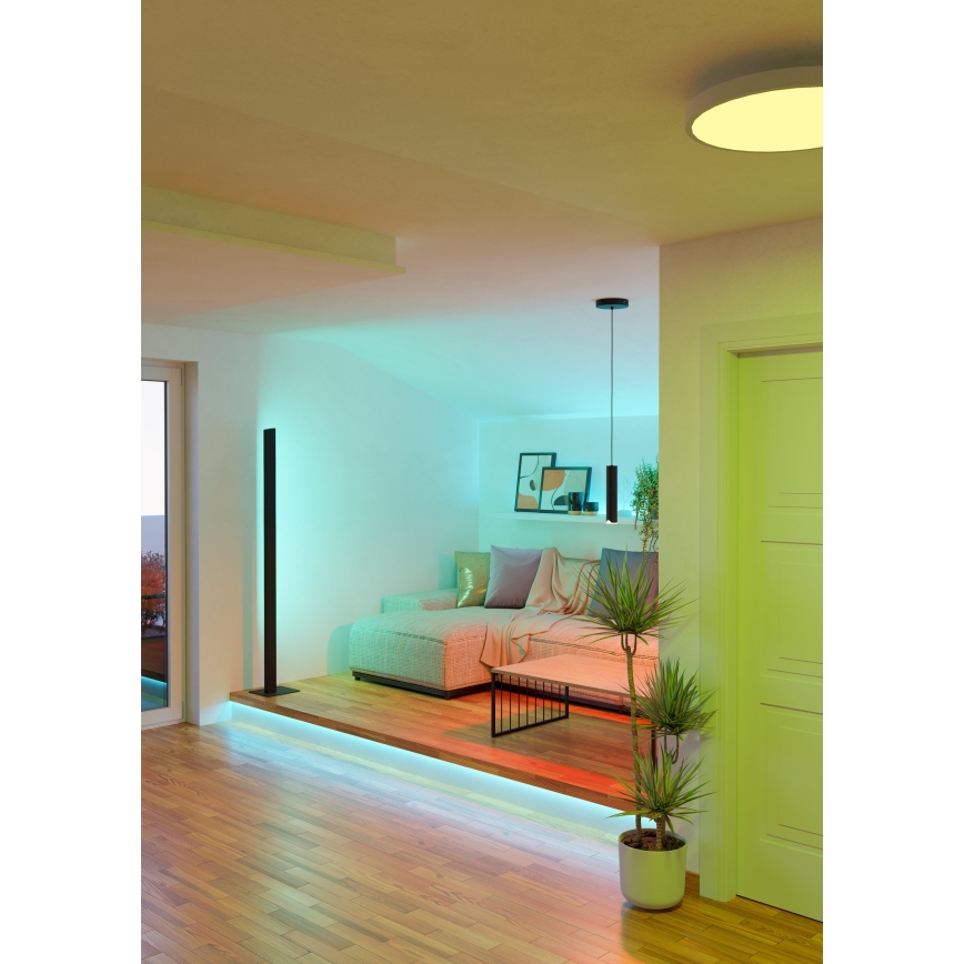 Eglo - LED RGBW Stmívatelný lustr na lanku LED/3,7W/230V 2700-6500K černá