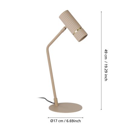 Eglo - LED Stolní lampa 1xGU10/5W/230V 3000K béžová