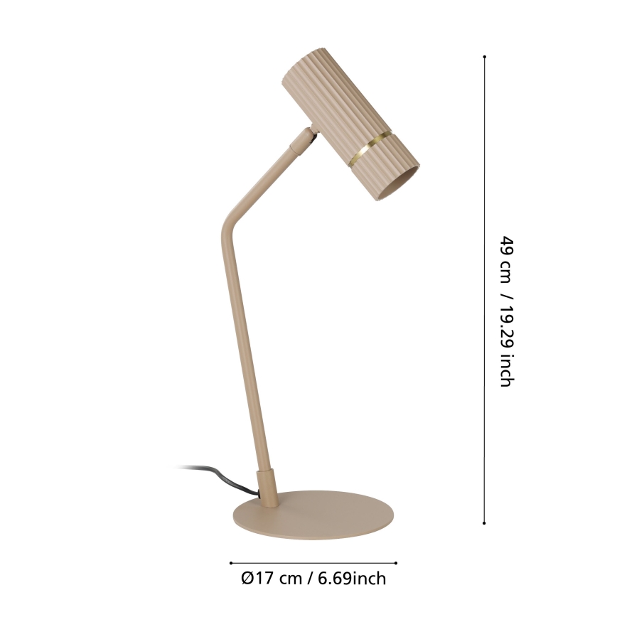 Eglo - LED Stolní lampa 1xGU10/5W/230V 3000K béžová