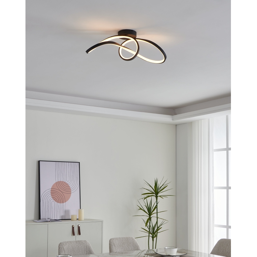 Eglo - LED RGBW Stmívatelné stropní svítidlo LED/22W/230V 2700-6500K černá