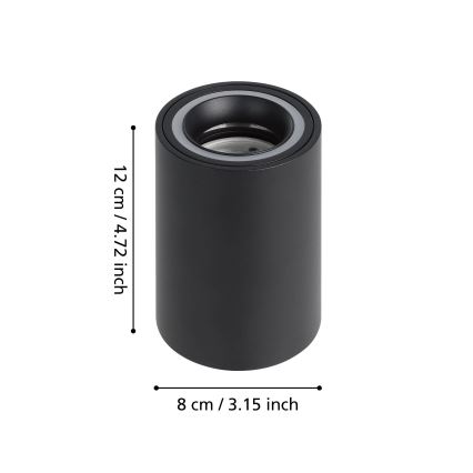 Eglo - LED RGBW Stmívatelné bodové svítidlo LED/4,9W/230V 2700-6500K černá