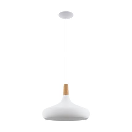 Eglo - Lustr na lanku 1xE27/40W/230V pr. 40 cm bílá