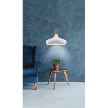 Eglo - Lustr na lanku 1xE27/40W/230V pr. 40 cm bílá
