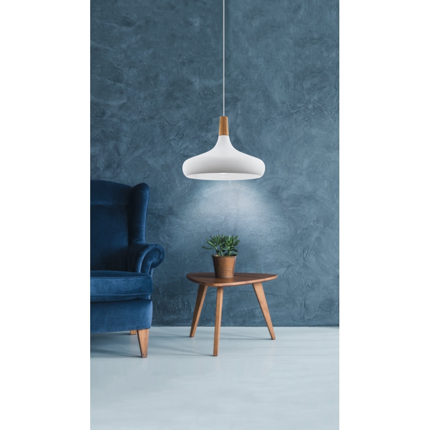 Eglo - Lustr na lanku 1xE27/40W/230V pr. 40 cm bílá