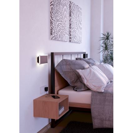 Eglo - LED Nástěnné svítidlo LED/12W/230V 3000K 12x23 cm černá