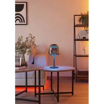Eglo - LED RGBW Stmívatelná stolní lampa LED/7,7W/230V 2700-6500K kouřová