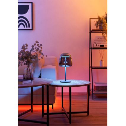 Eglo - LED RGBW Stmívatelná stolní lampa LED/7,7W/230V 2700-6500K kouřová