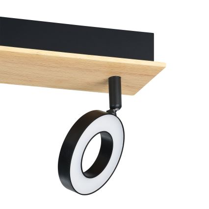 Eglo - LED Bodové svítidlo 2xLED/4,2W/230V černá/hnědá