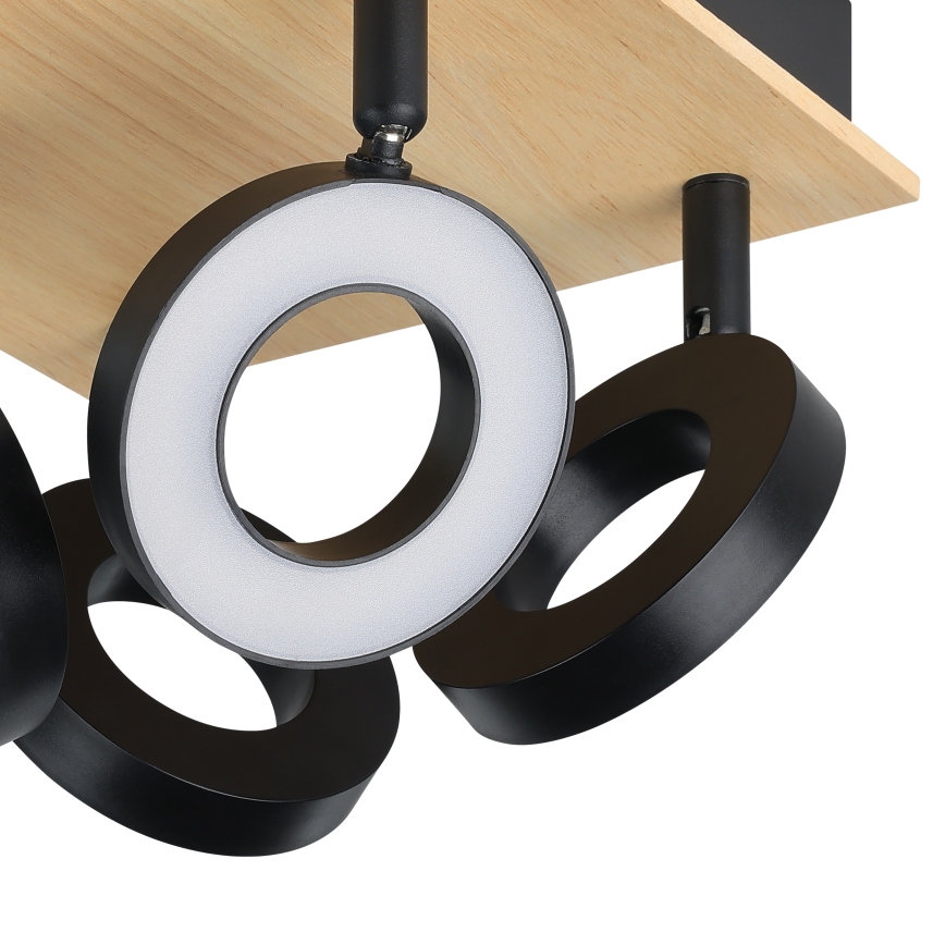 Eglo - LED Bodové svítidlo 4xLED/4,2W/230V černá/hnědá