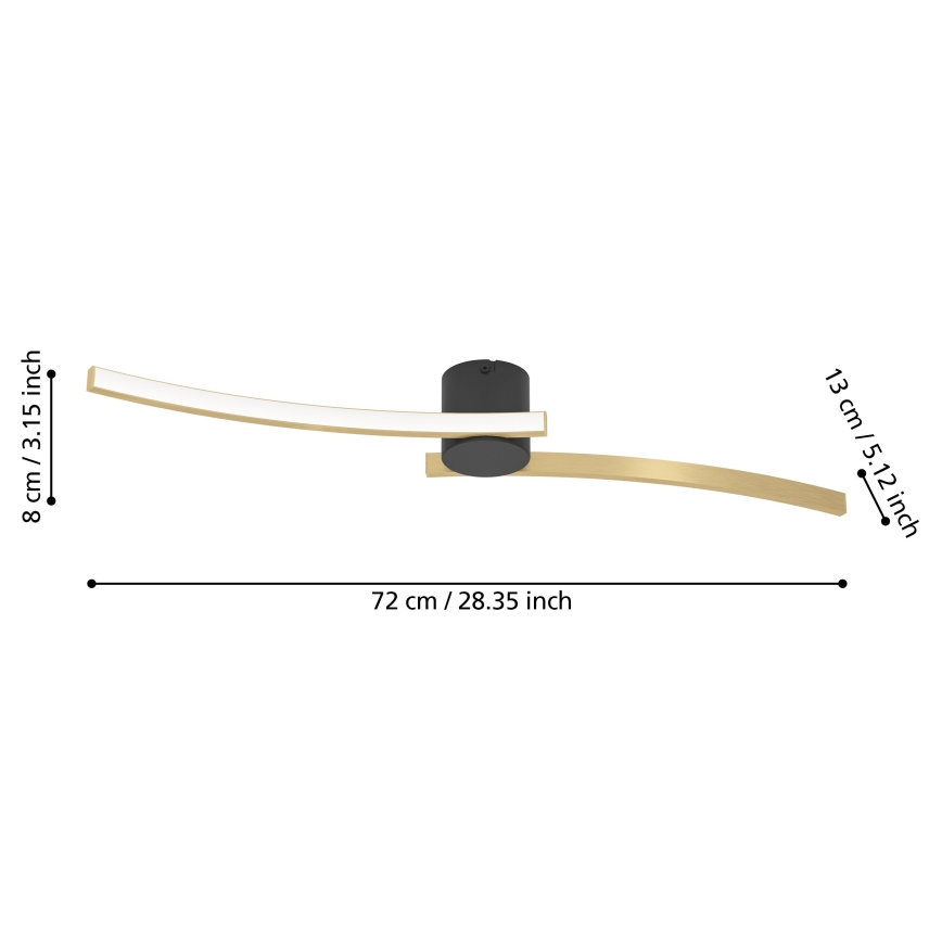 Eglo - LED Stropní svítidlo LED/12W/230V 4000K zlatá