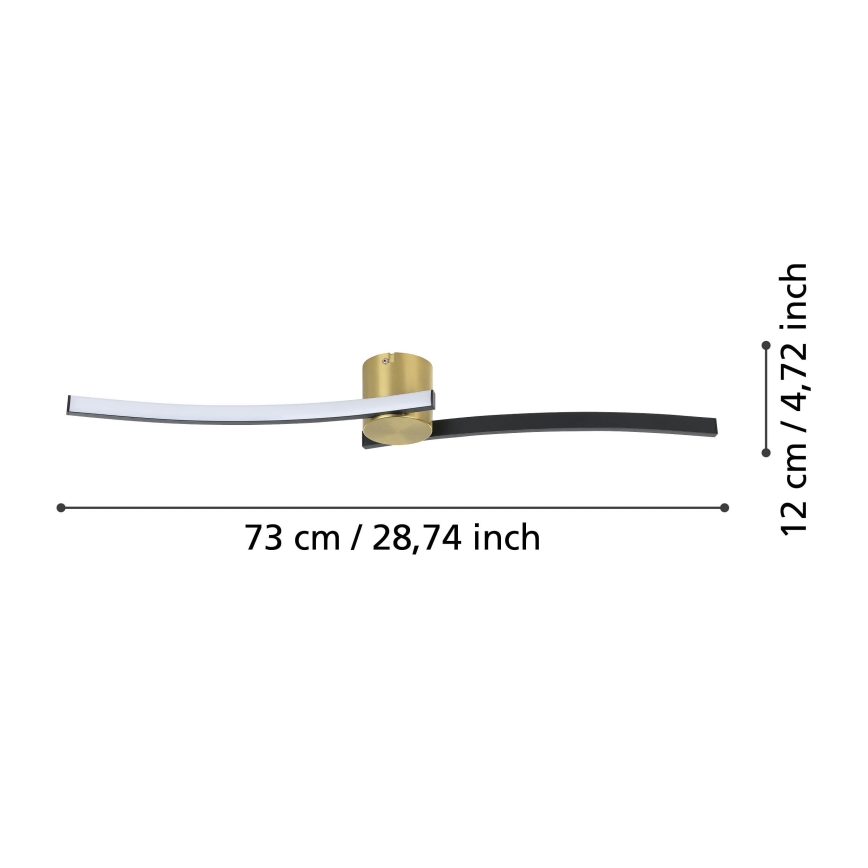 Eglo - LED Stropní svítidlo LED/12W/230V 4000K černá