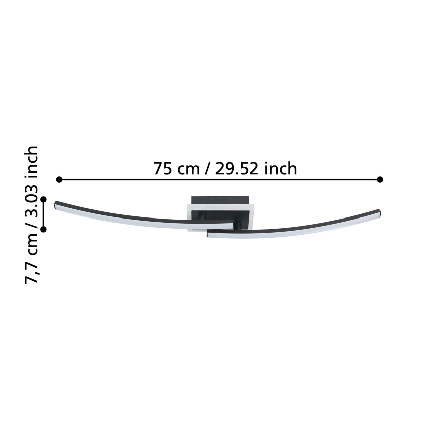 Eglo - LED Stropní svítidlo LED/12W/230V 4000K černá