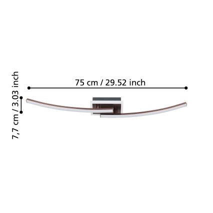 Eglo - LED Stropní svítidlo LED/12W/230V 4000K měděná