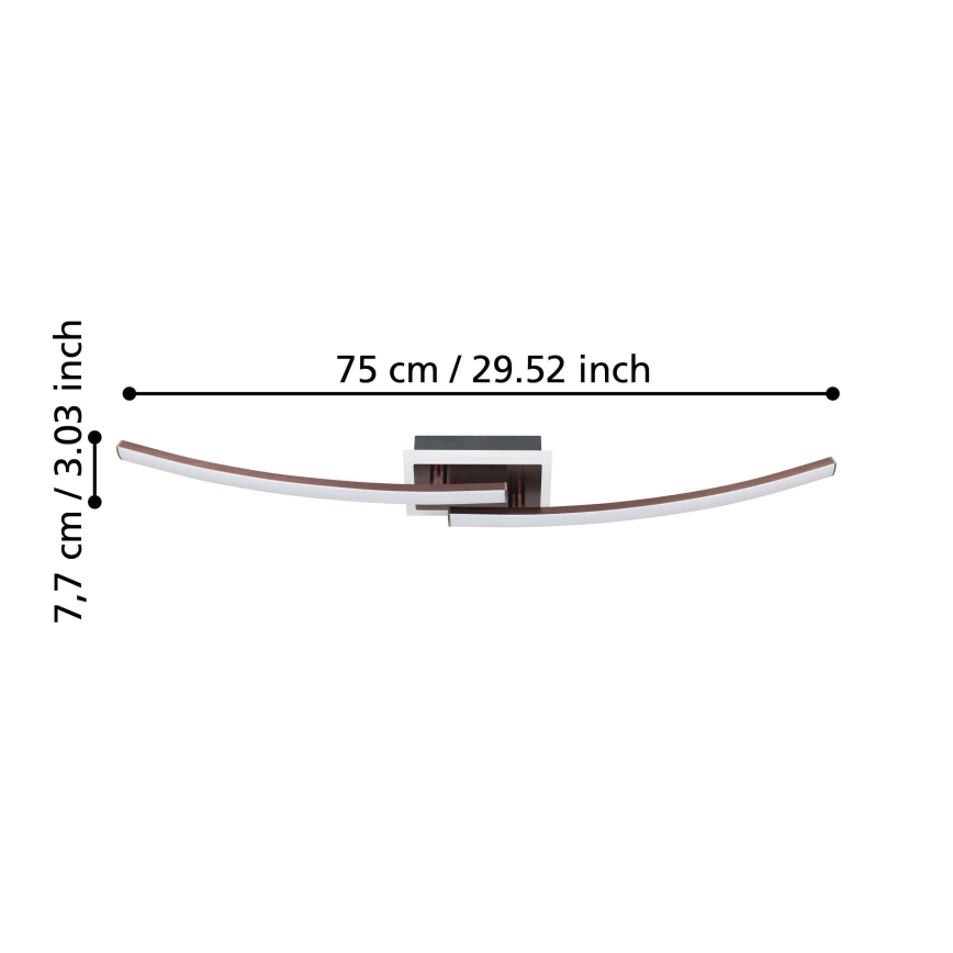 Eglo - LED Stropní svítidlo LED/12W/230V 4000K měděná