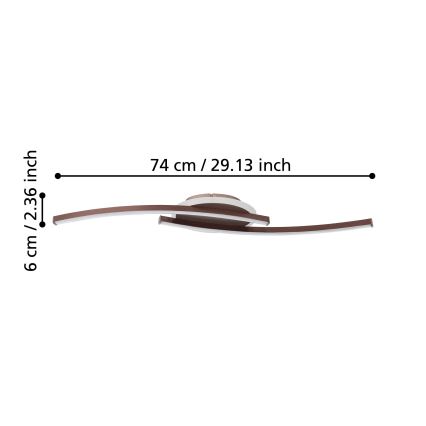 Eglo - LED Stropní svítidlo LED/12W/230V 4000K měděná