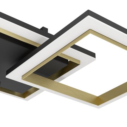 Eglo - LED Stmívatelné stropní svítidlo LED/20W/230V 4000K černá/zlatá