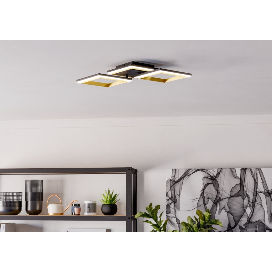 Eglo - LED Stmívatelné stropní svítidlo LED/20W/230V 4000K černá/zlatá