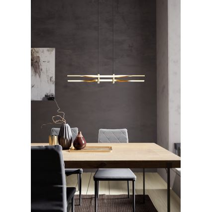 Eglo - LED Lustr na lanku LED/21W/230V zlatá