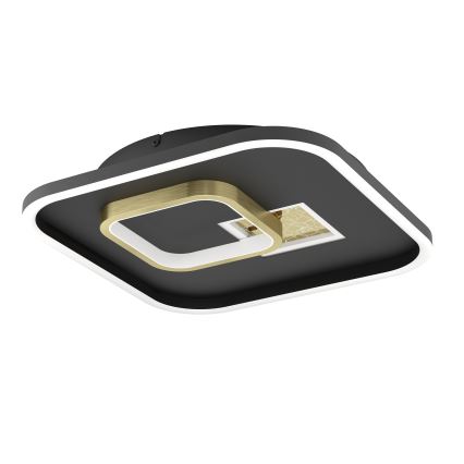 Eglo - LED Stropní svítidlo LED/16,2W/230V + LED/9,2W 38x38 cm černá/zlatá