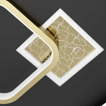 Eglo - LED Stropní svítidlo LED/16,2W/230V + LED/9,2W 38x38 cm černá/zlatá